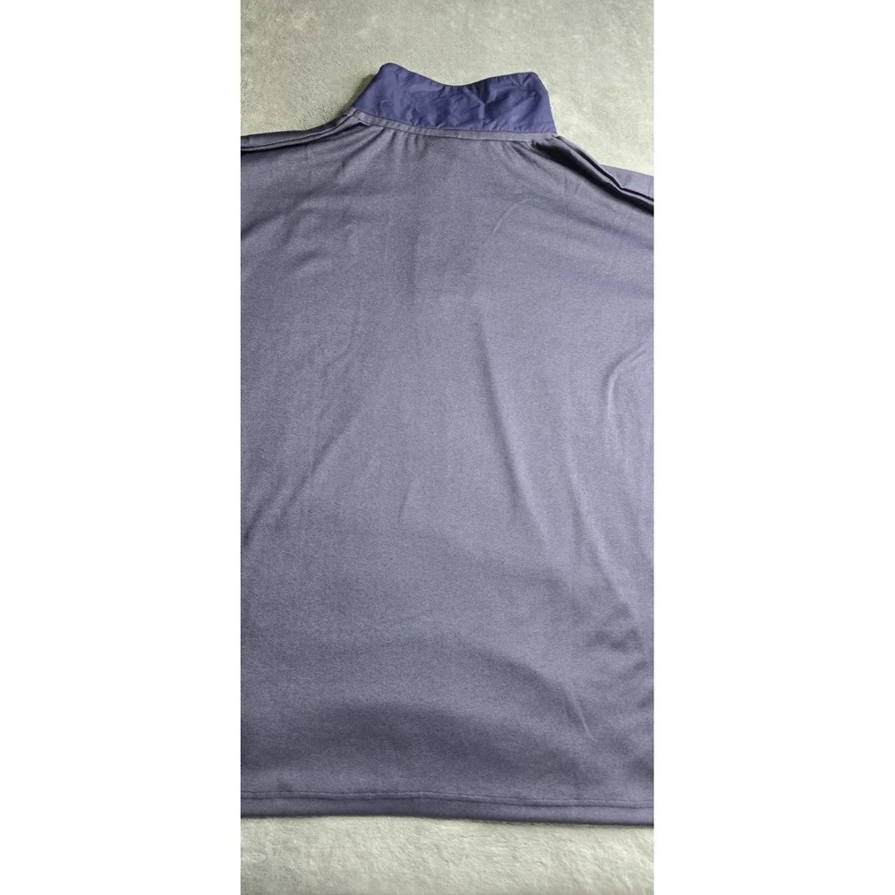 NWT Hard Rock Performance 1/4 Zip Mens 2XL Blue L/S Tulsa Oklahoma Stretch